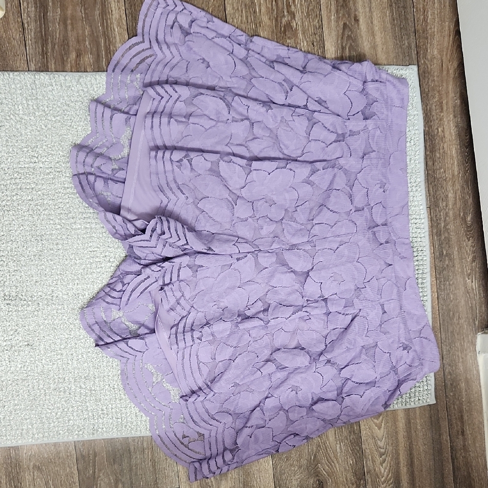 Torrid Purple Lace Shorts With Pockets